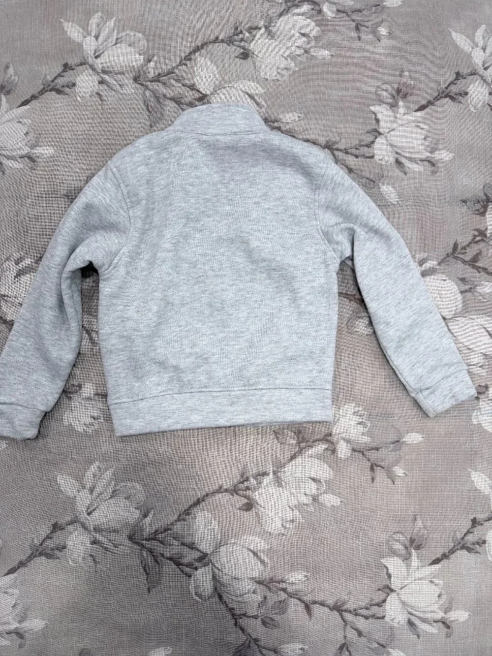 NBA Boys Size 5/6 Gray Fleece Full Zip Jacket Logo Basketball